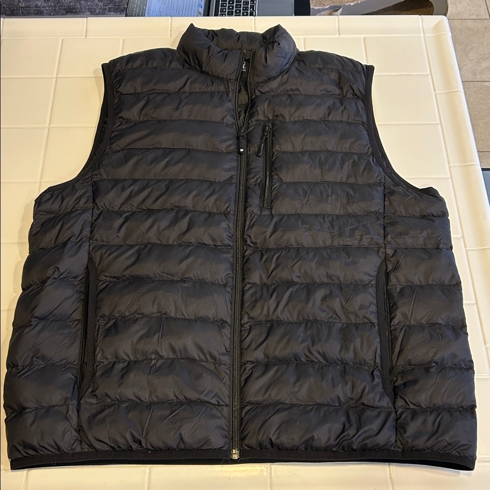 Sleek Black Puffer Vest